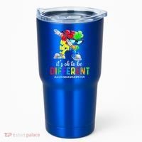 Autism Awareness Acceptance Kid Boy Its Ok To Be Different Tumbler thumb 0