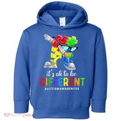 Autism Awareness Acceptance Kid Boy Its Ok To Be Different Toddler Hoodie
