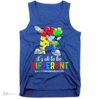 Autism Awareness Acceptance Kid Boy Its Ok To Be Different Tank Top thumb 0