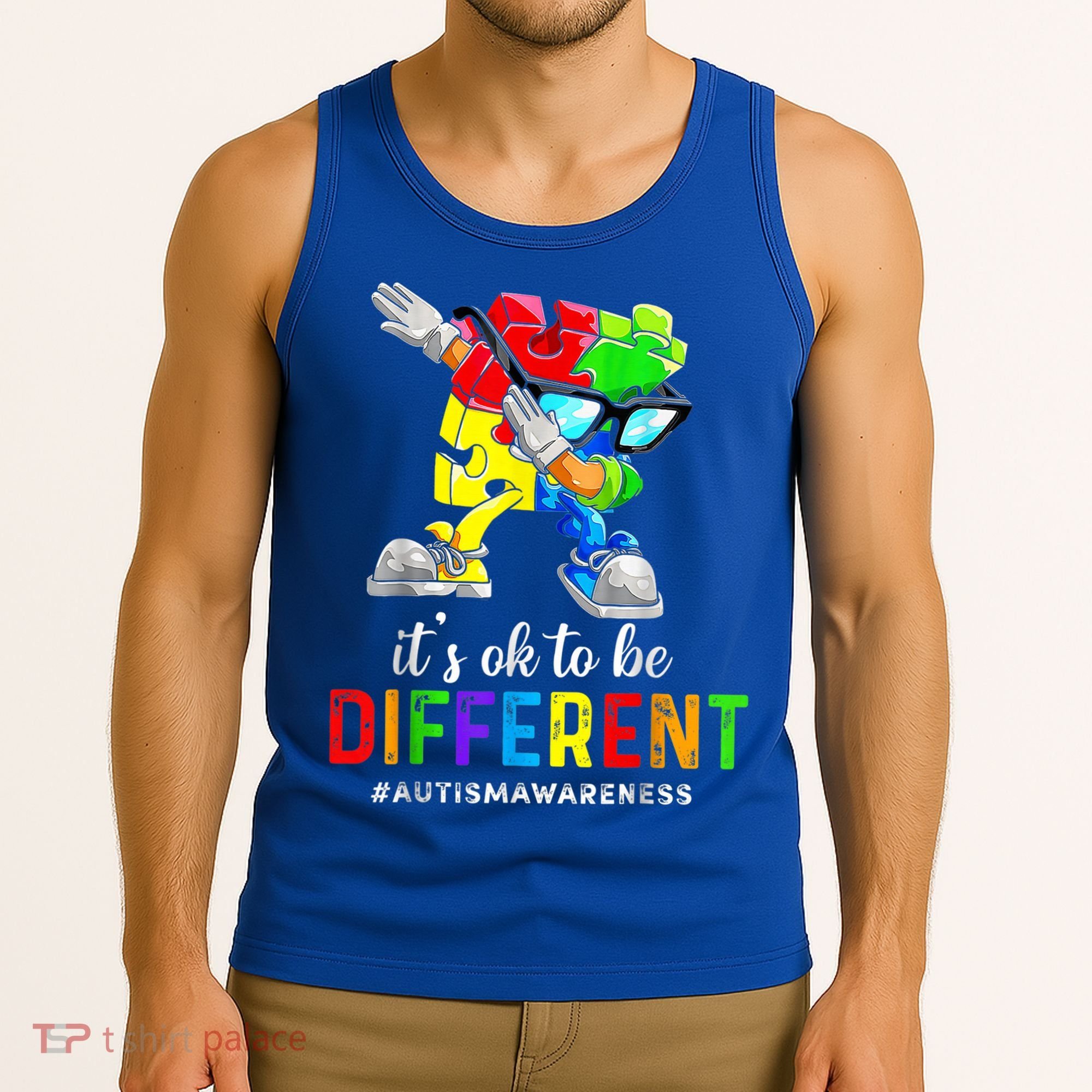 Autism Awareness Acceptance Kid Boy Its Ok To Be Different Tank Top