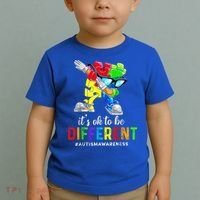 Autism Awareness Acceptance Kid Boy Its Ok To Be Different Toddler T-Shirt thumb 2