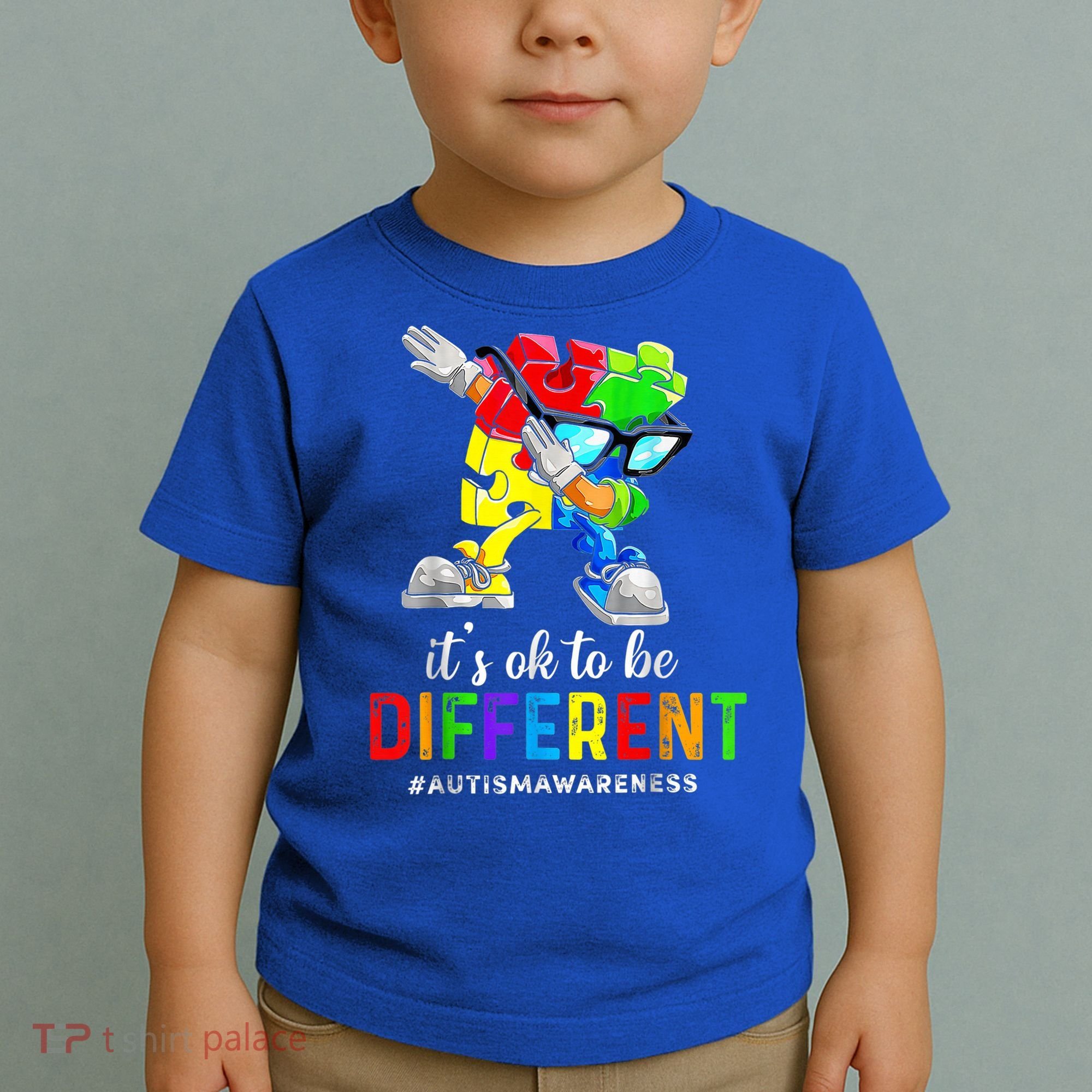 Autism Awareness Acceptance Kid Boy Its Ok To Be Different Toddler T-Shirt