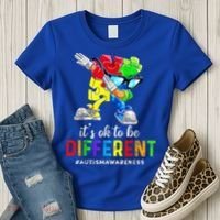 Autism Awareness Acceptance Kid Boy Its Ok To Be Different Women's T-Shirt thumb 3
