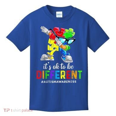 Autism Awareness Acceptance Kid Boy Its Ok To Be Different Kids T-Shirt