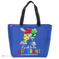 Autism Awareness Acceptance Kid Boy Its Ok To Be Different Tote Bag thumb 0