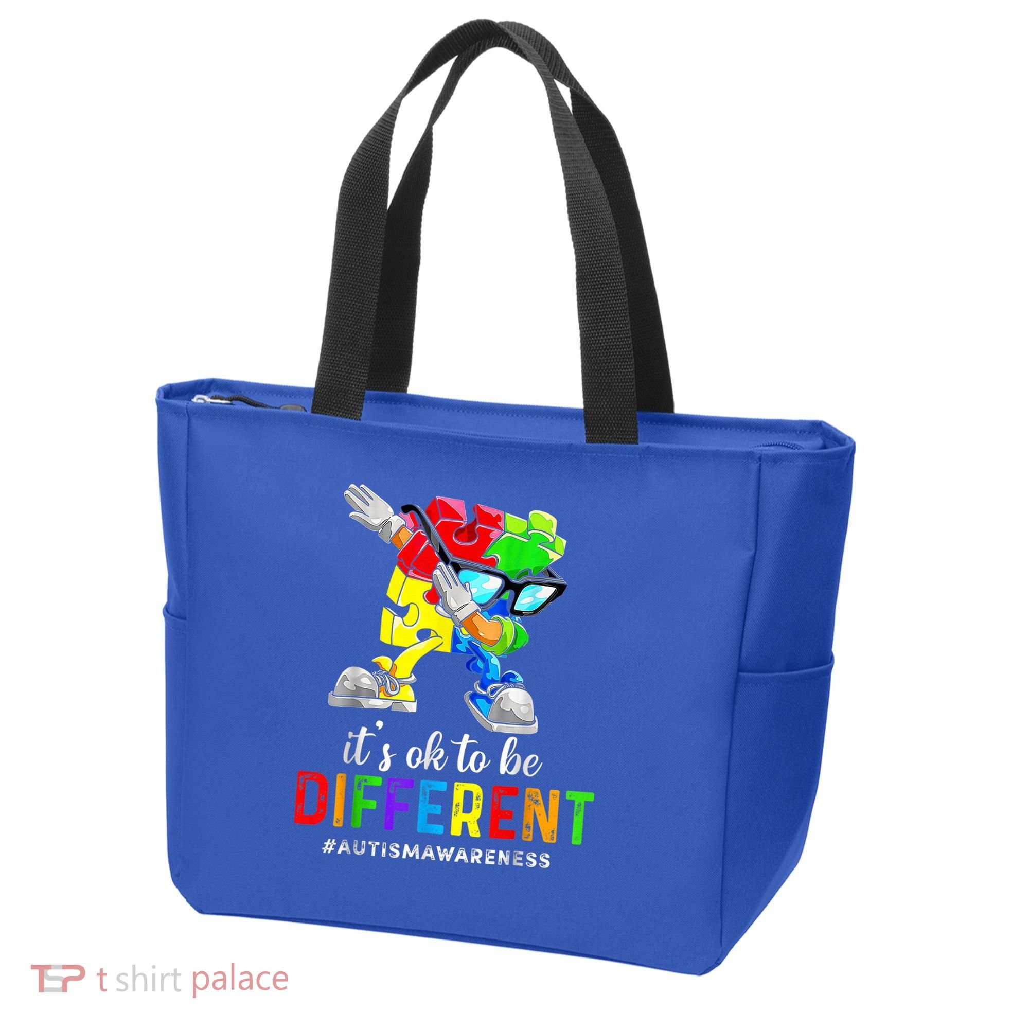 Autism Awareness Acceptance Kid Boy Its Ok To Be Different Tote Bag