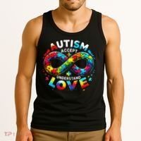Autism Awareness Accept Understand Love Asd Support Autistic Tank Top thumb 3