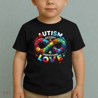 Autism Awareness Accept Understand Love Asd Support Autistic Toddler T-Shirt thumb 2
