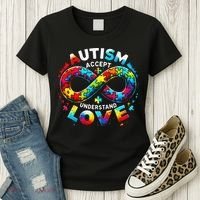 Autism Awareness Accept Understand Love Asd Support Autistic Women's T-Shirt thumb 3