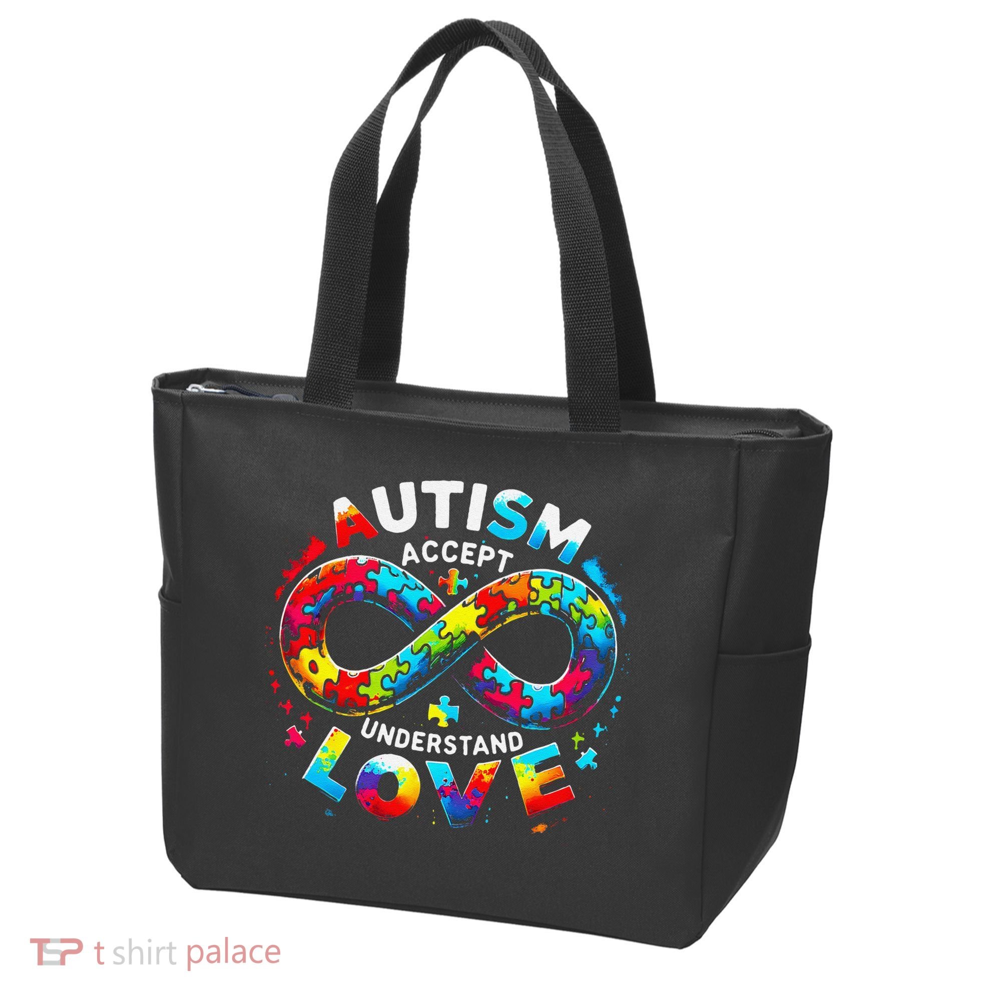 Autism Awareness Accept Understand Love Asd Support Autistic Tote Bag