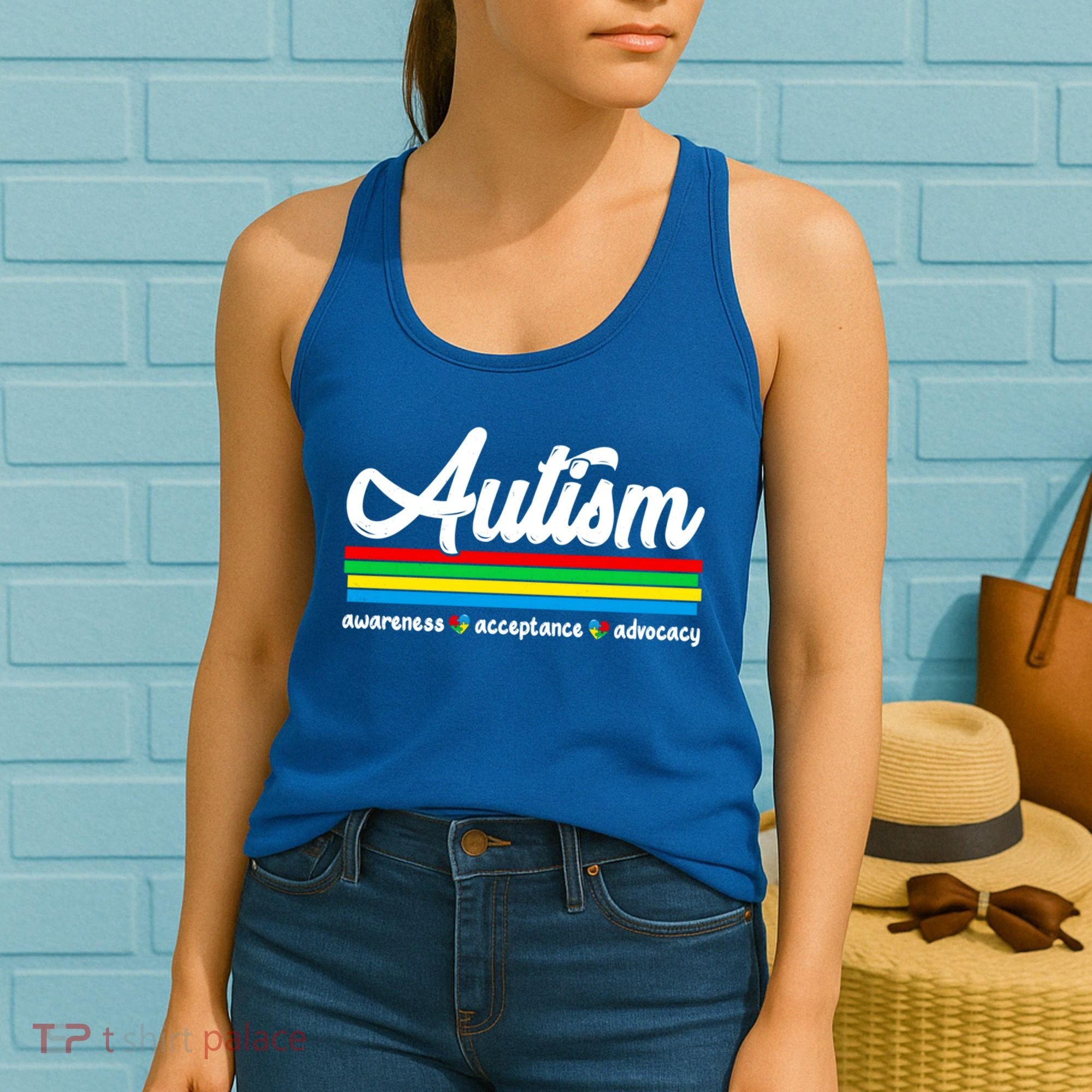 Autism Awareness Acceptance Advocacy Autism Awareness Month Great Gift Women's Tank Top