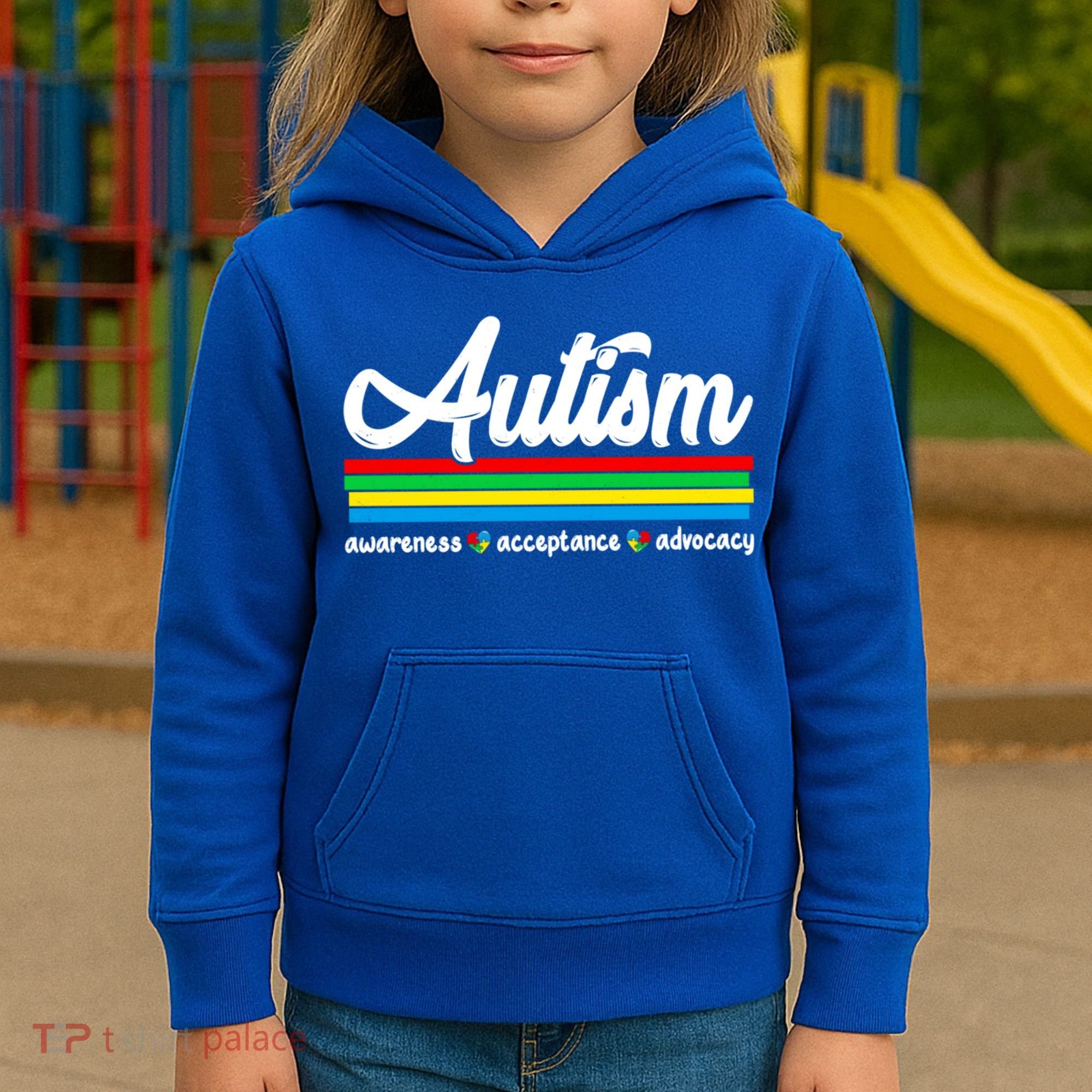 Autism Awareness Acceptance Advocacy Autism Awareness Month Great Gift Kids Hoodie
