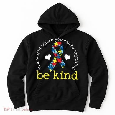 Autism Awareness Be Kind Kindness Ribbon Heart Hoodie