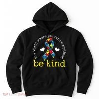 Autism Awareness Be Kind Kindness Ribbon Heart Hoodie thumb 0