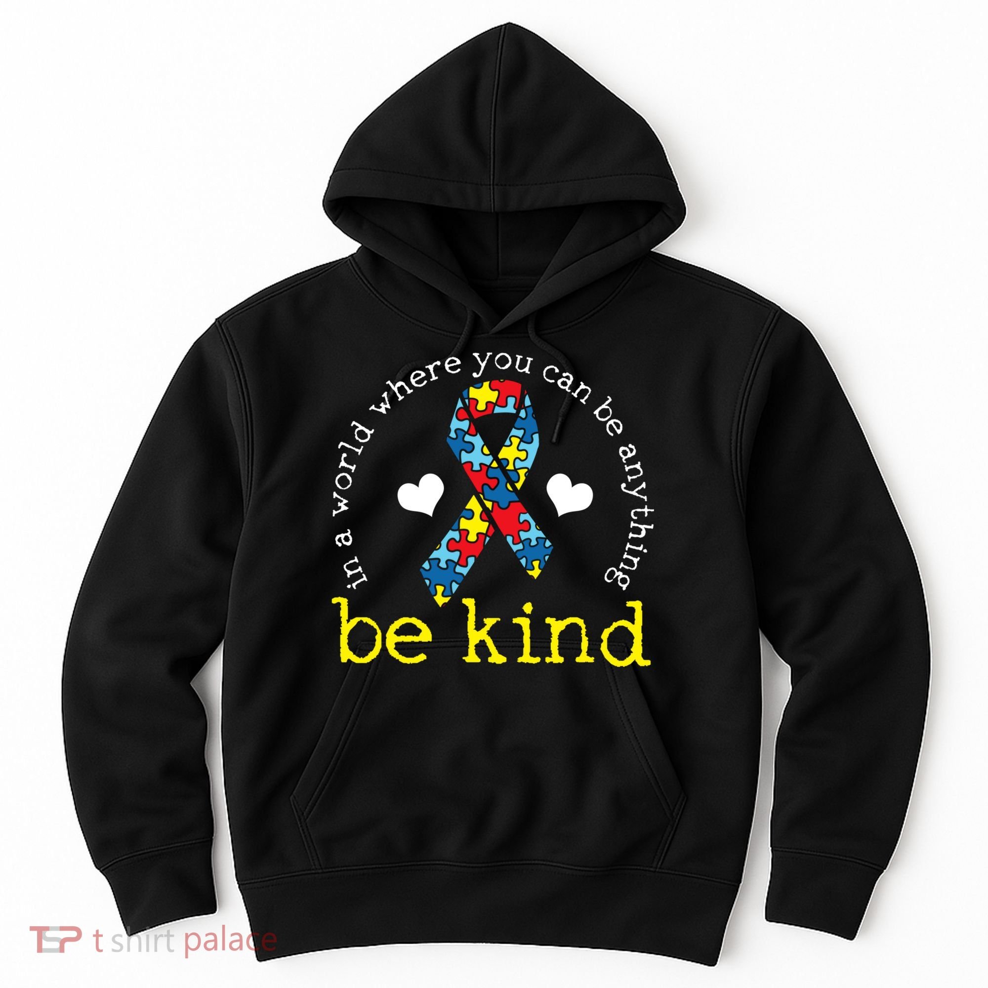 Autism Awareness Be Kind Kindness Ribbon Heart Hoodie