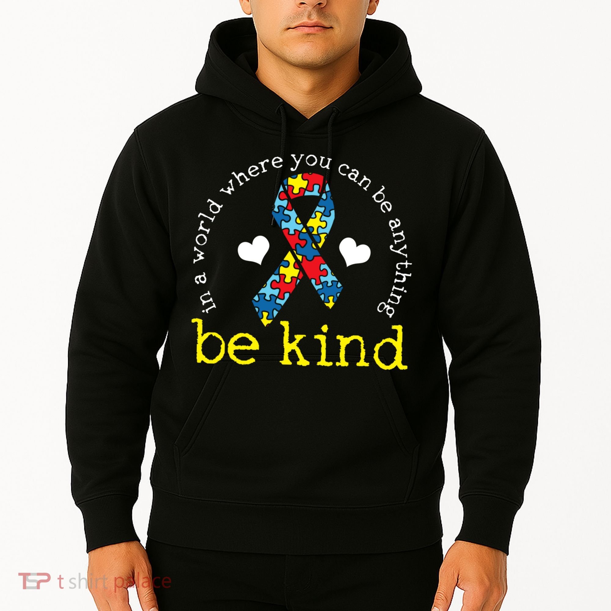 Autism Awareness Be Kind Kindness Ribbon Heart Hoodie