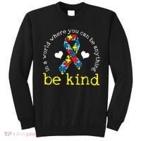 Autism Awareness Be Kind Kindness Ribbon Heart Sweatshirt thumb 0