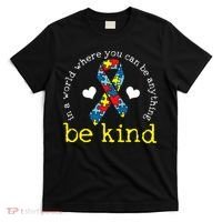 Autism Awareness Be Kind Kindness Ribbon Heart T-Shirt thumb 0