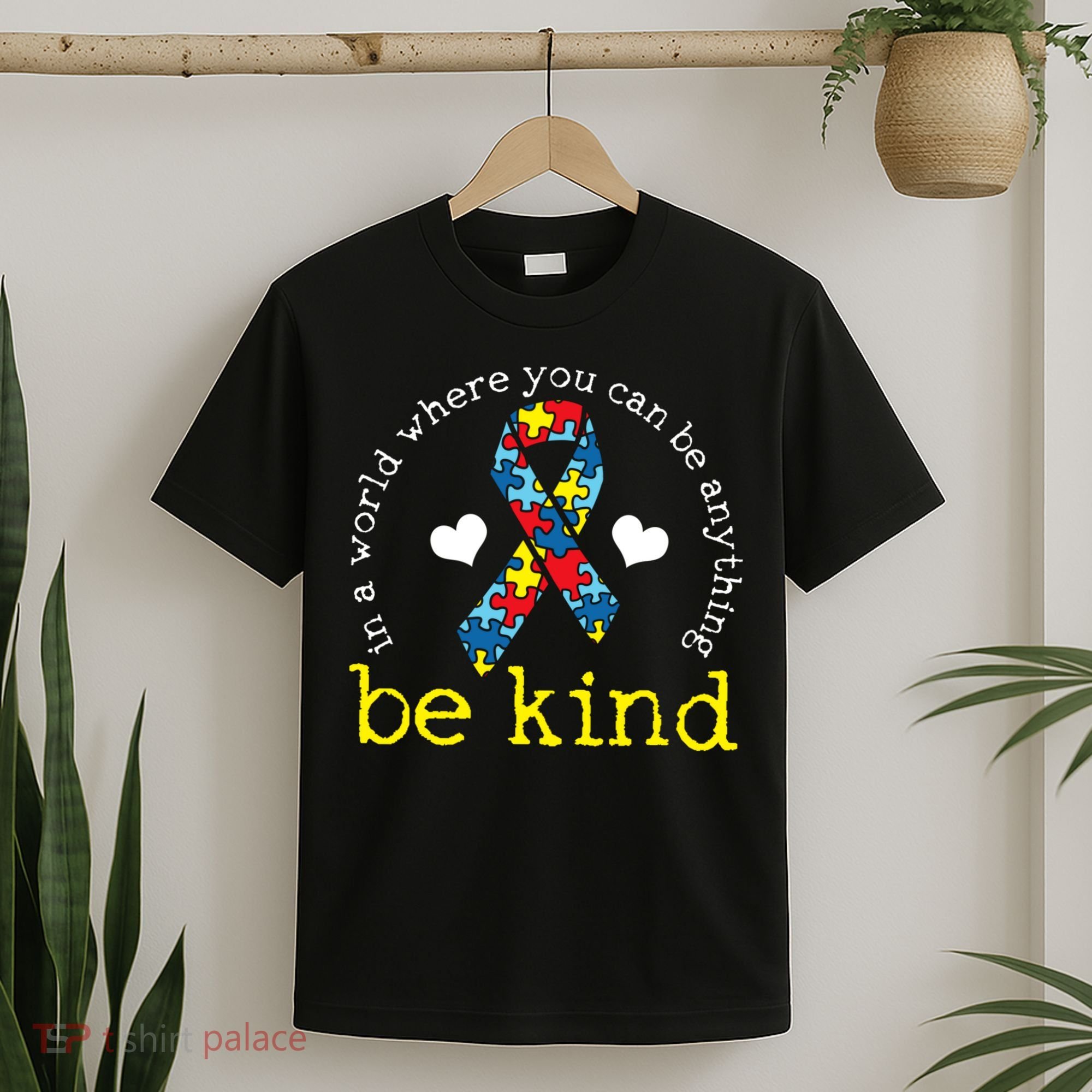 Autism Awareness Be Kind Kindness Ribbon Heart T-Shirt