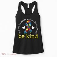Autism Awareness Be Kind Kindness Ribbon Heart Women's Tank Top thumb 0