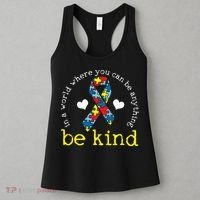 Autism Awareness Be Kind Kindness Ribbon Heart Women's Tank Top thumb 3
