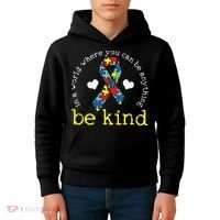 Autism Awareness Be Kind Kindness Ribbon Heart Kids Hoodie thumb 4