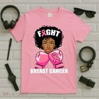 African American Breast Cancer For Women Girls T-Shirt thumb 5