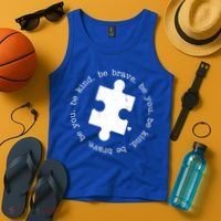 Autism Awareness Be You Quote Tank Top thumb 4