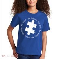 Autism Awareness Be You Quote Kids T-Shirt thumb 2