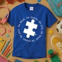 Autism Awareness Be You Quote Kids T-Shirt thumb 3