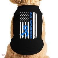 Als Awareness Blue Ribbon American Flag Doggie Tank thumb 0