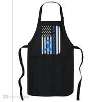 Als Awareness Blue Ribbon American Flag Apron thumb 0