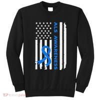 Als Awareness Blue Ribbon American Flag Sweatshirt thumb 0