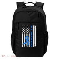 Als Awareness Blue Ribbon American Flag Backpack thumb 0