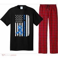 Als Awareness Blue Ribbon American Flag Pajama Set thumb 0