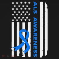 Als Awareness Blue Ribbon American Flag Baby Bodysuit thumb 2