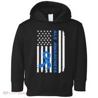 Als Awareness Blue Ribbon American Flag Toddler Hoodie thumb 0