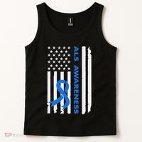 Als Awareness Blue Ribbon American Flag Tank Top thumb 2