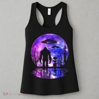 Alien And Bigfoot Full Moon Sasquatch Ufo Women's Tank Top thumb 3
