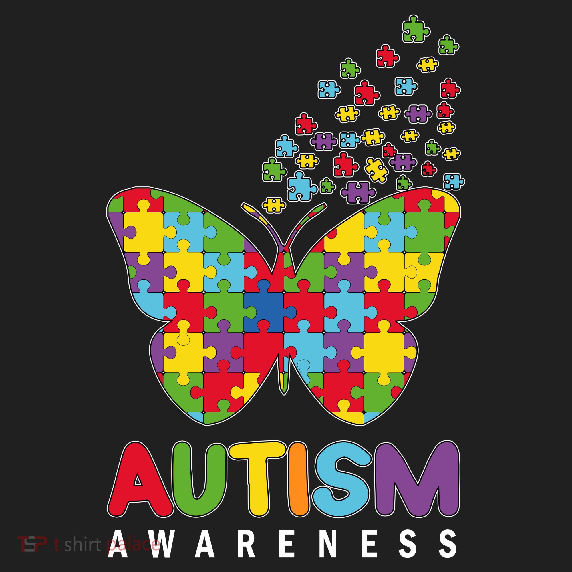 Autism Awareness Butterfly Puzzle Pieces Women's Sweatshirt
