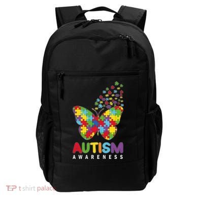 Autism Awareness Butterfly Puzzle Pieces Backpack