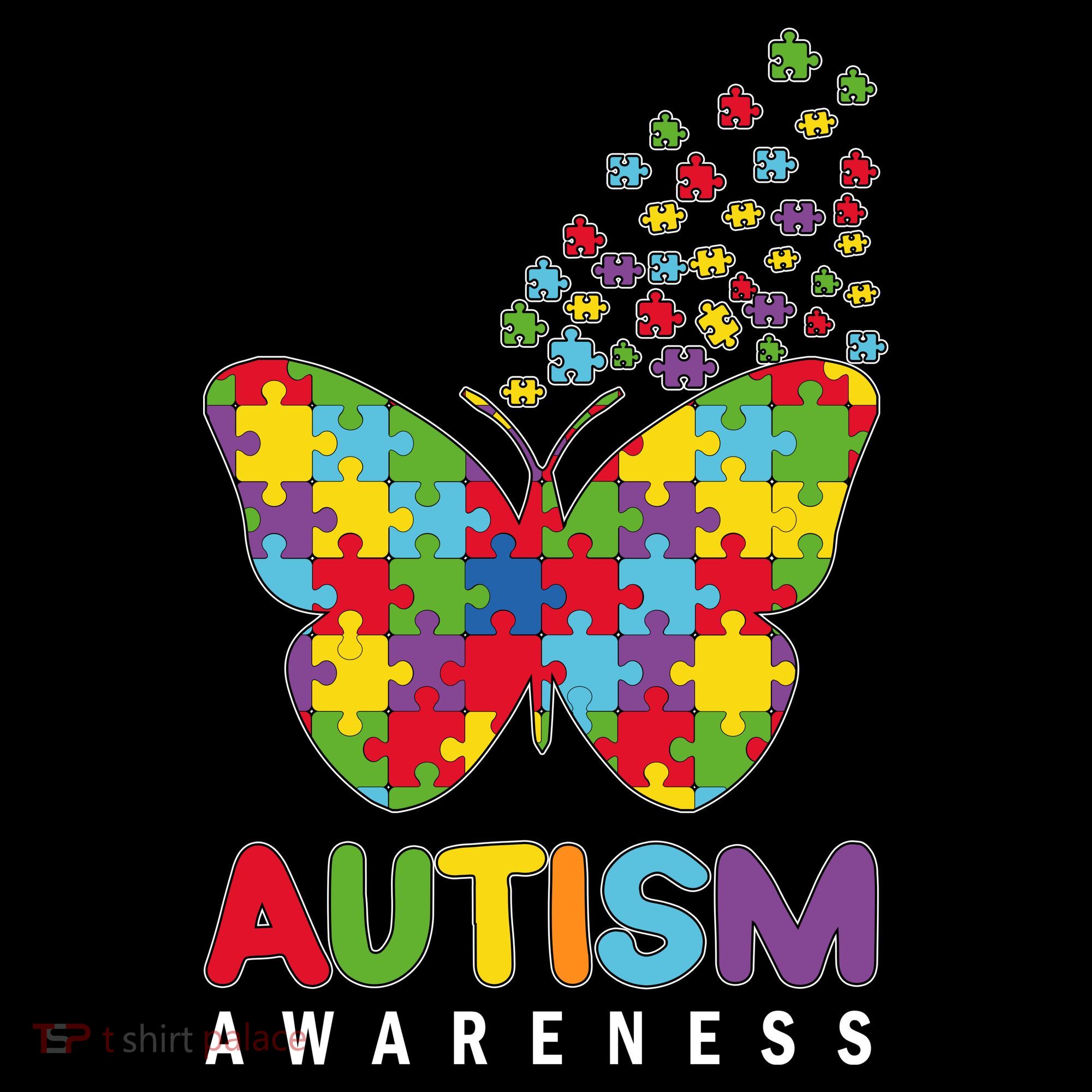Autism Awareness Butterfly Puzzle Pieces Women's Hoodie