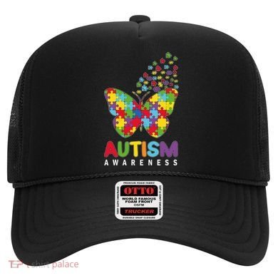 Autism Awareness Butterfly Puzzle Pieces Hat