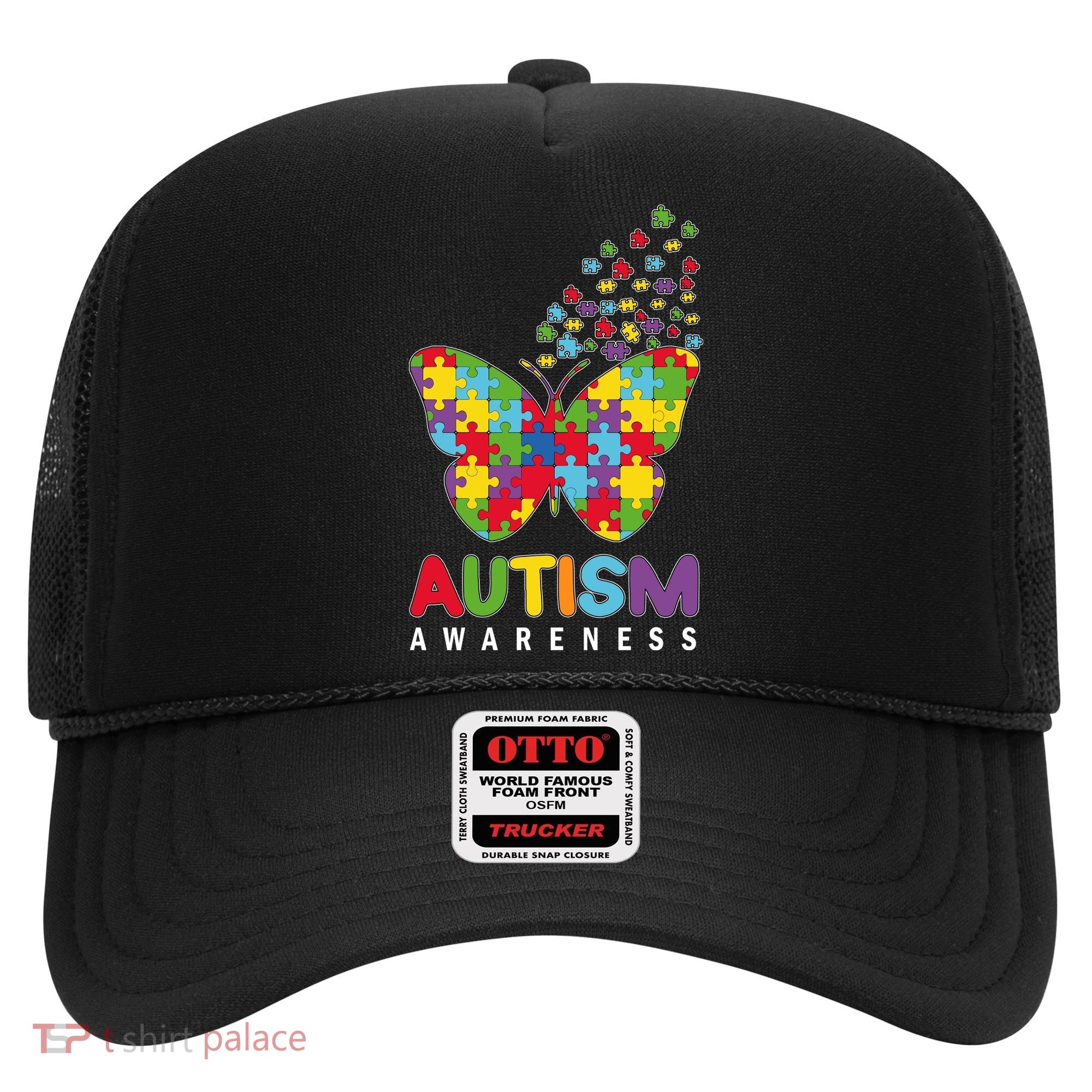 Autism Awareness Butterfly Puzzle Pieces Hat