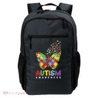 Autism Awareness Butterfly Puzzle Pieces Backpack thumb 0