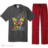 Autism Awareness Butterfly Puzzle Pieces Pajama Set thumb 0
