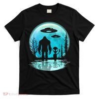 Alien And Bigfoot Moon T-Shirt thumb 0