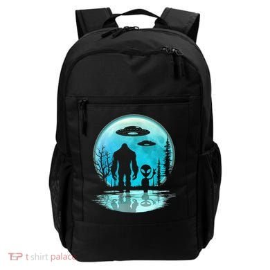 Alien And Bigfoot Moon Backpack