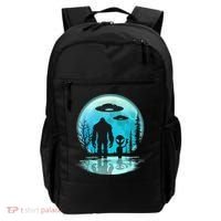 Alien And Bigfoot Moon Backpack thumb 0