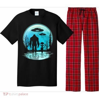 Alien And Bigfoot Moon Pajama Set